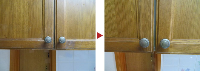 キッチン扉のクリーニング例