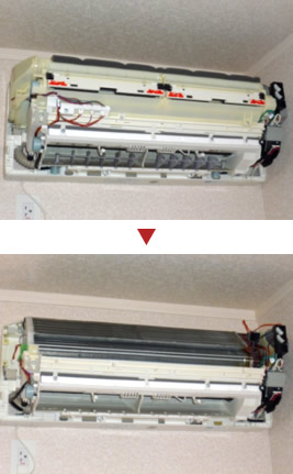 お掃除機能付きのエアコンクリーニング