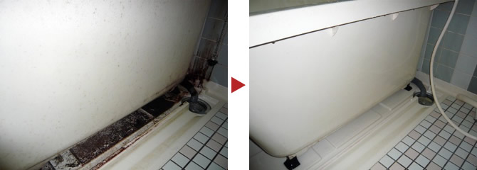 御影石浴室　特殊クリーニング施工例写真