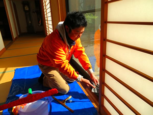 東京小金井市の金蔵院にてボランティア